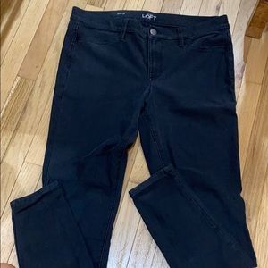 loft black skinny jeans
